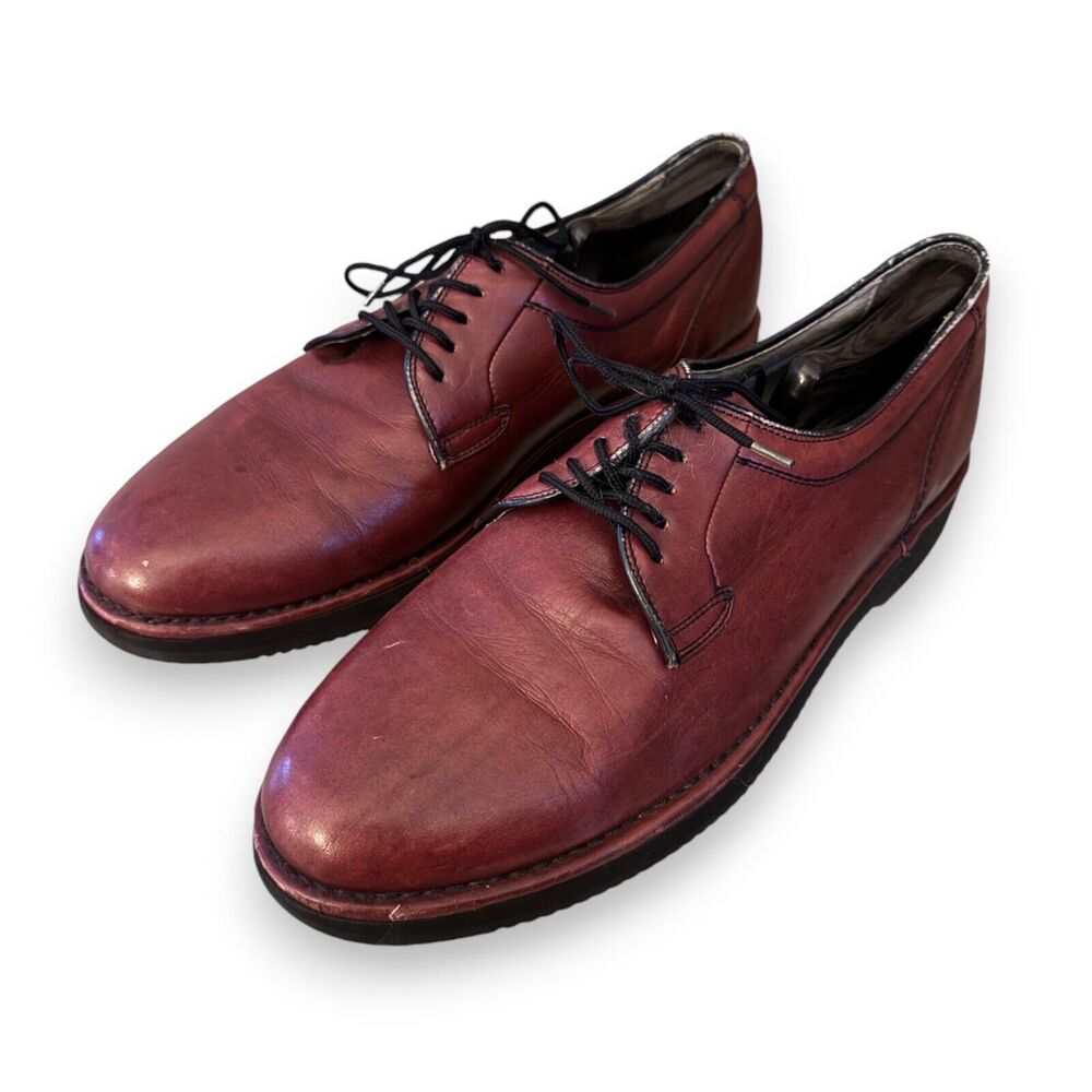 DresSports Rockport Vibram Burgundy Dress Shoes Mens Size 10.5 Oxford M3647